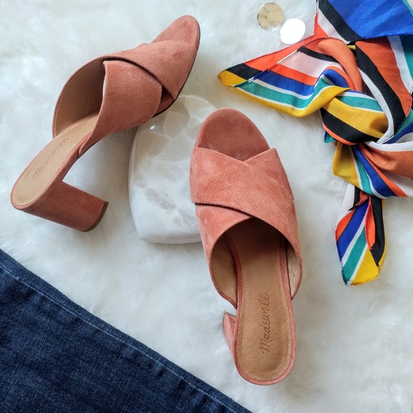 Madewell Shoes - Madewell ▪ Coral Suede Sandal Heels